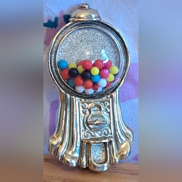 Vintage 1928 Jewelery Quirky Unique Gumball Shake Statement Costume Pin - Picture 1 of 3